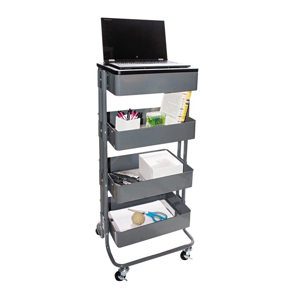 Vertiflex Cart, Standing Workstation, Gray VF51025